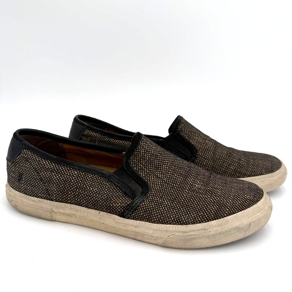 Frye Women's Brown Gia Canvas Slip On Shoes Size 10
